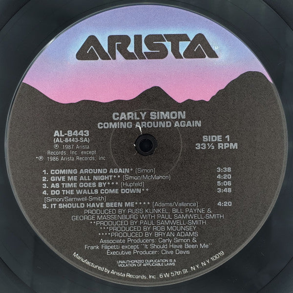 Carly Simon - Coming Around Again - LP