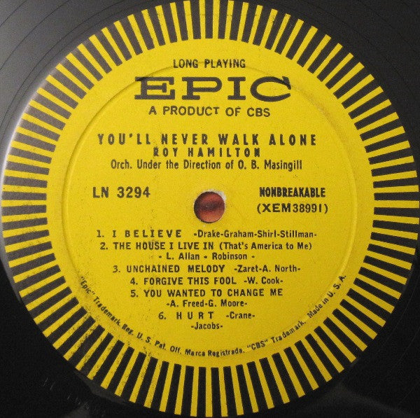 Roy Hamilton  - You'll Never Walk Alone - LP
