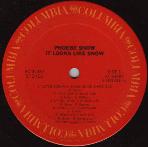 Phoebe Snow - It Looks Like Snow - LP