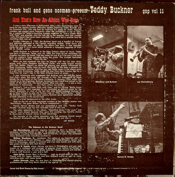 Frank Bull And Gene Norman Present Teddy Buckner - Dixieland Jubilee - LP