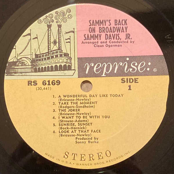 Sammy Davis Jr. - Sammy's Back On Broadway - LP
