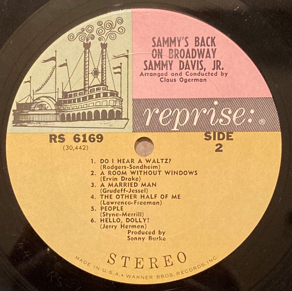 Sammy Davis Jr. - Sammy's Back On Broadway - LP