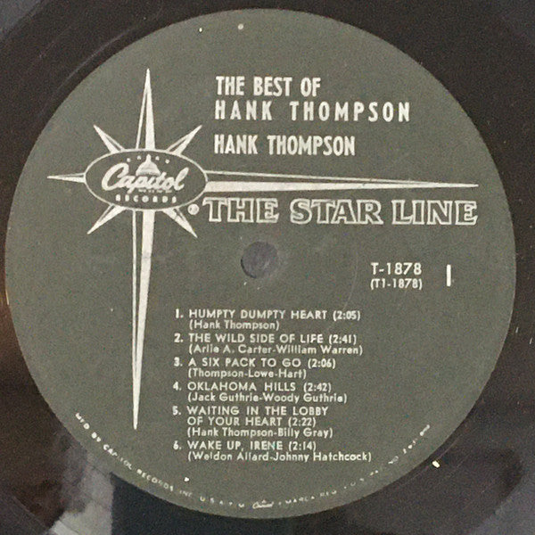 Hank Thompson And The Brazos Valley Boys* - The Best Of Hank Thompson And The Brazos Valley Boys - LP