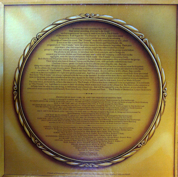 The Friends Of Distinction - Love Can Make It Easier - LP