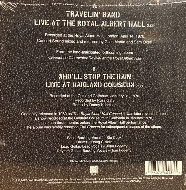 Creedence Clearwater Revival - Travelin' Band (Live At The Royal Albert Hall) - LP