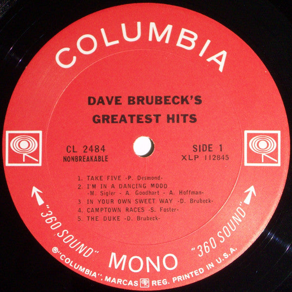 Dave Brubeck - Dave Brubeck's Greatest Hits - LP