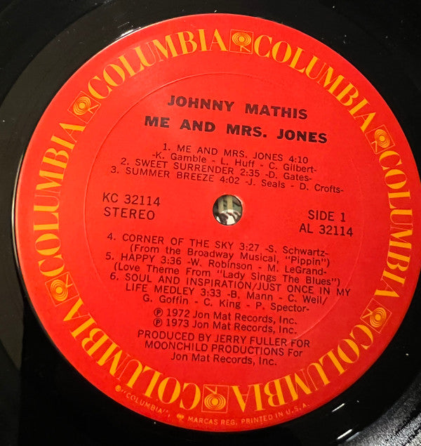 Johnny Mathis - Me And Mrs. Jones - LP