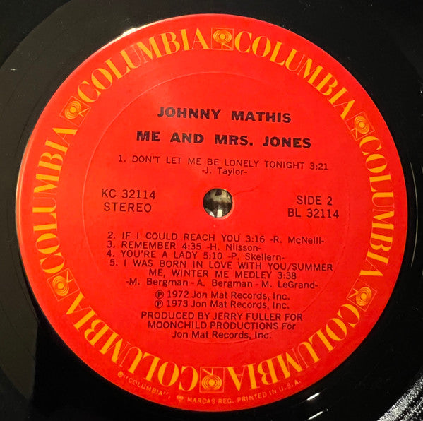 Johnny Mathis - Me And Mrs. Jones - LP