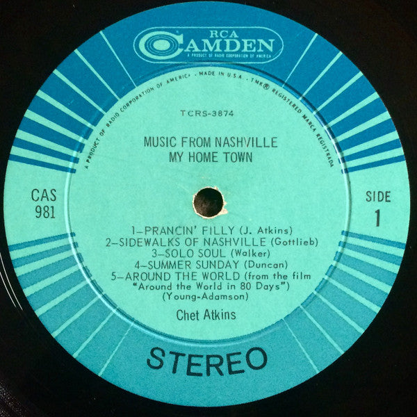 Chet Atkins - Music From Nashville My Home Town - LP