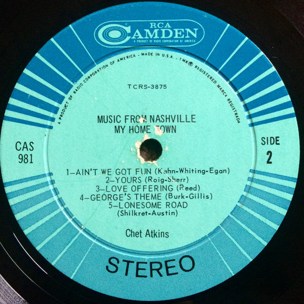 Chet Atkins - Music From Nashville My Home Town - LP