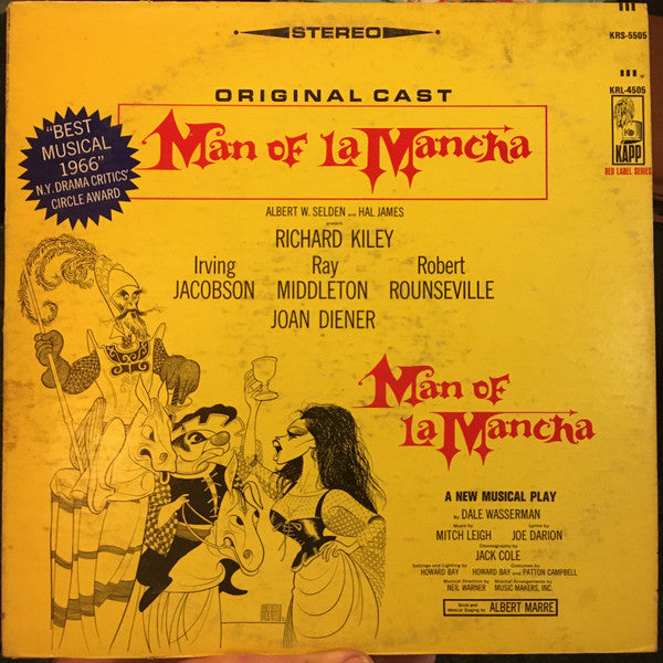 Original Cast*, Richard Kiley, Joan Diener, Irving Jacobson, Robert Rounseville, Ray Middleton - Man Of La Mancha - LP