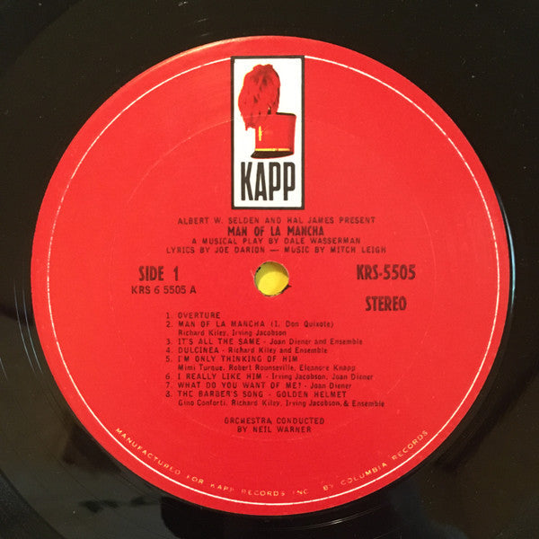 Original Cast*, Richard Kiley, Joan Diener, Irving Jacobson, Robert Rounseville, Ray Middleton - Man Of La Mancha - LP