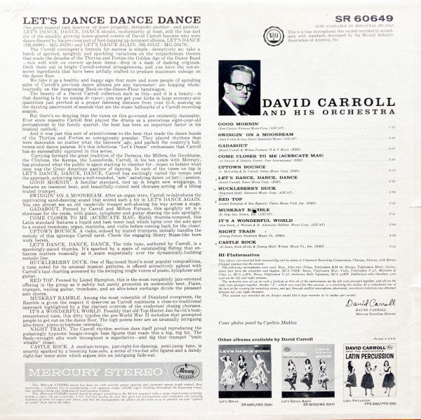 David Carroll And His Orchestra* - Let's Dance, Dance, Dance - LP