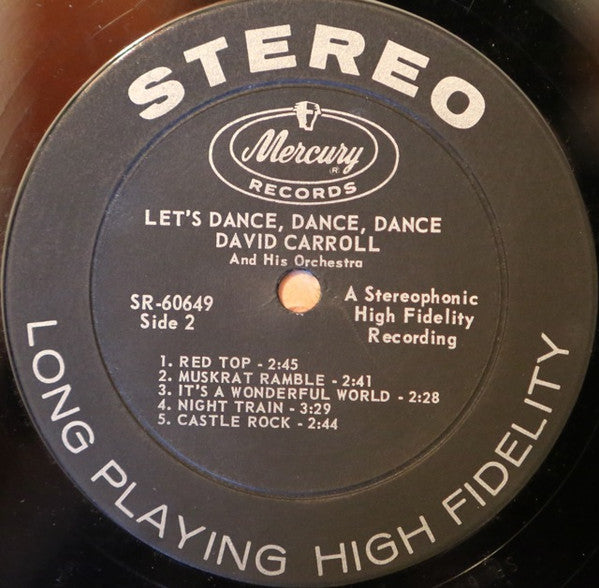 David Carroll And His Orchestra* - Let's Dance, Dance, Dance - LP