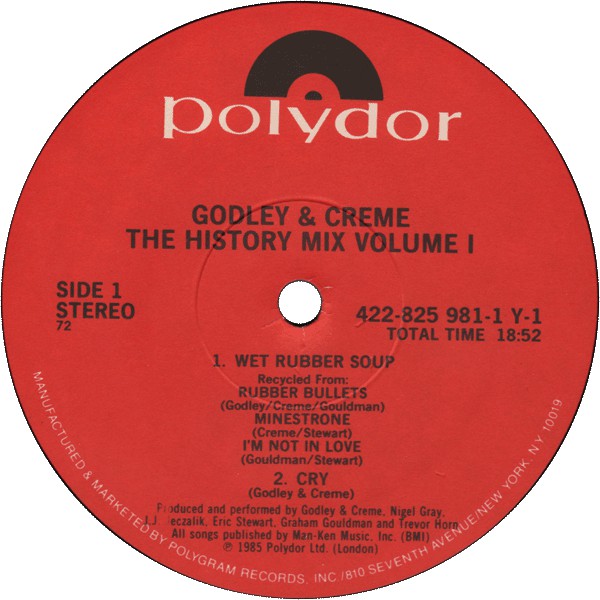 Godley & Creme - The History Mix Volume 1 - LP