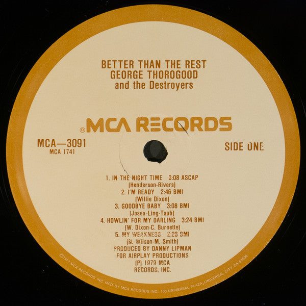 George Thorogood And The Destroyers* - Better Than The Rest - LP