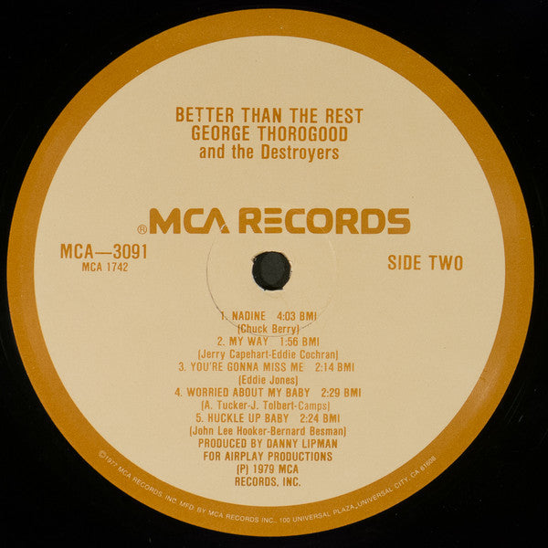 George Thorogood And The Destroyers* - Better Than The Rest - LP