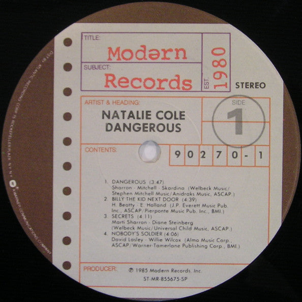 Natalie Cole - Dangerous - LP