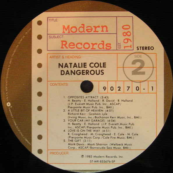 Natalie Cole - Dangerous - LP