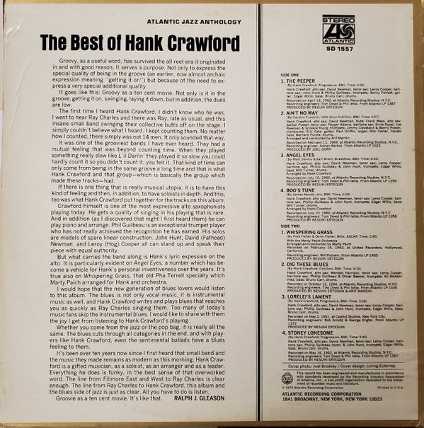 Hank Crawford - The Best Of Hank Crawford - LP