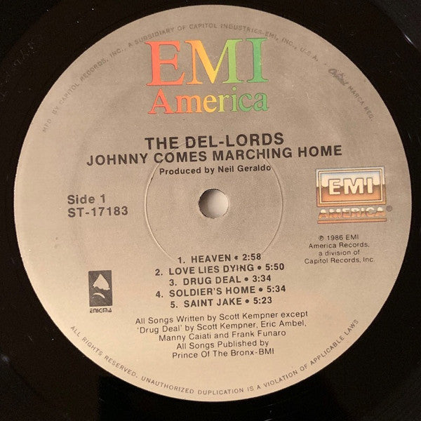 The Del Lords - Johnny Comes Marching Home - LP
