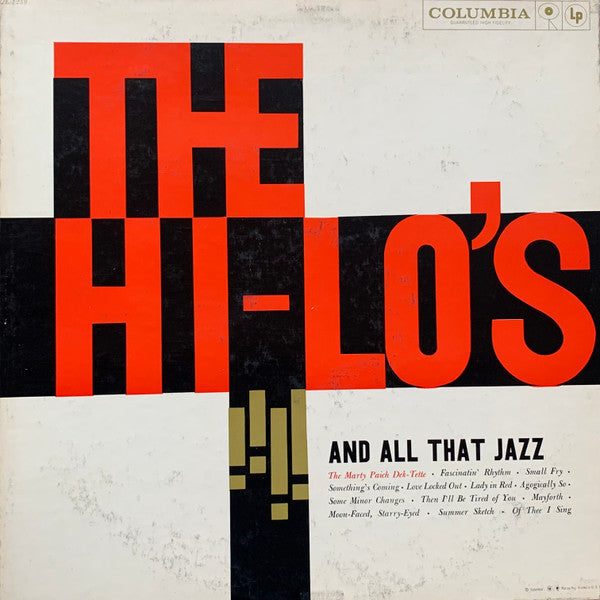 The Hi-Lo's With The Marty Paich Dek-Tette - The Hi-Lo's And All That Jazz - LP