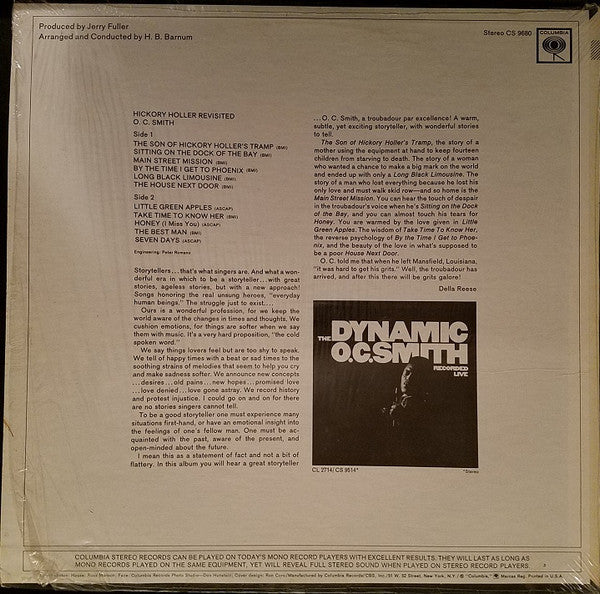 O.C. Smith* - Hickory Holler Revisited - LP