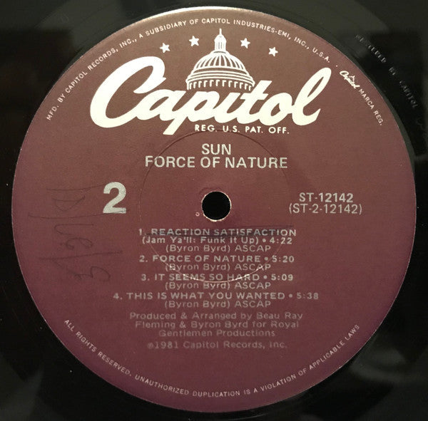 Sun (7) - Force Of Nature - LP