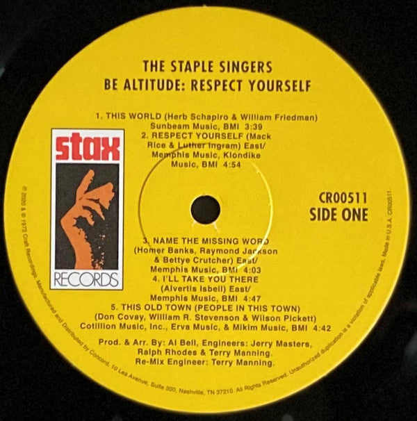 The Staple Singers - Be Altitude:  Respect Yourself - LP