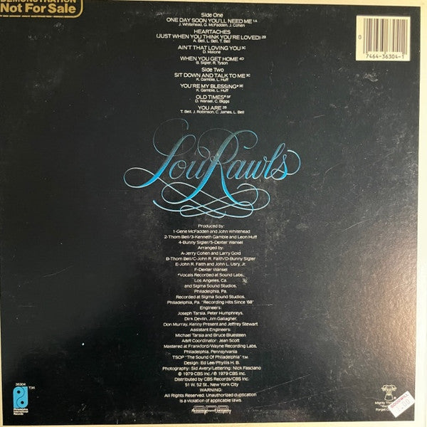 Lou Rawls - Sit Down And Talk To Me - LP