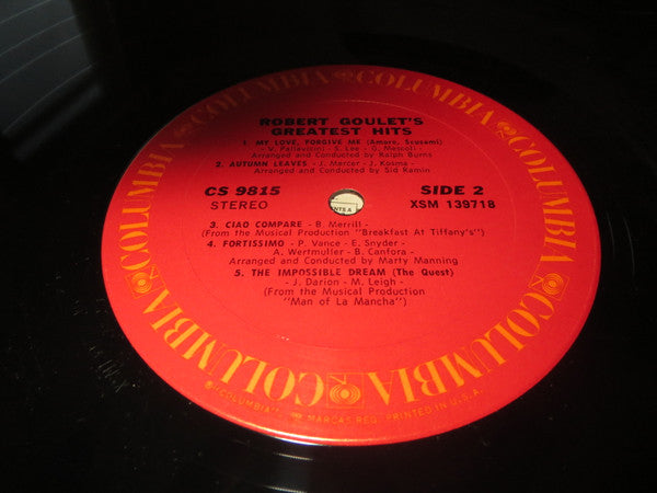 Robert Goulet - Robert Goulet's Greatest Hits - LP