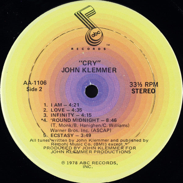 John Klemmer - Cry - LP