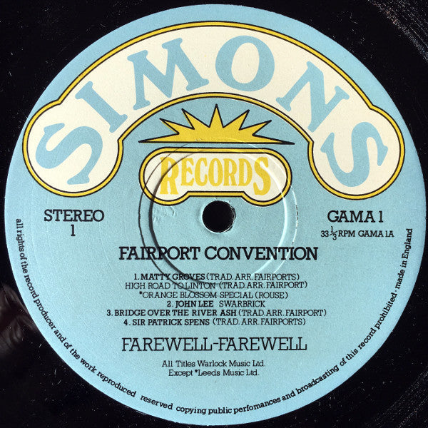 Fairport Convention - Farewell, Farewell - LP