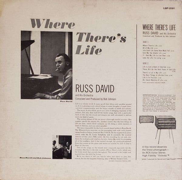 Russ David And His Orchestra - Where There's Life - LP