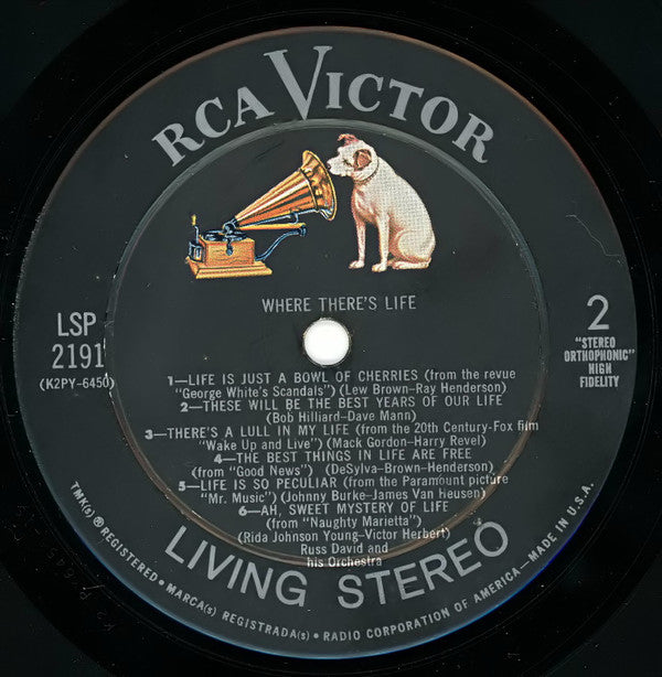 Russ David And His Orchestra - Where There's Life - LP