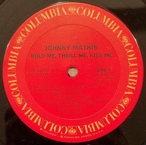 Johnny Mathis - Hold Me, Thrill Me, Kiss Me - LP