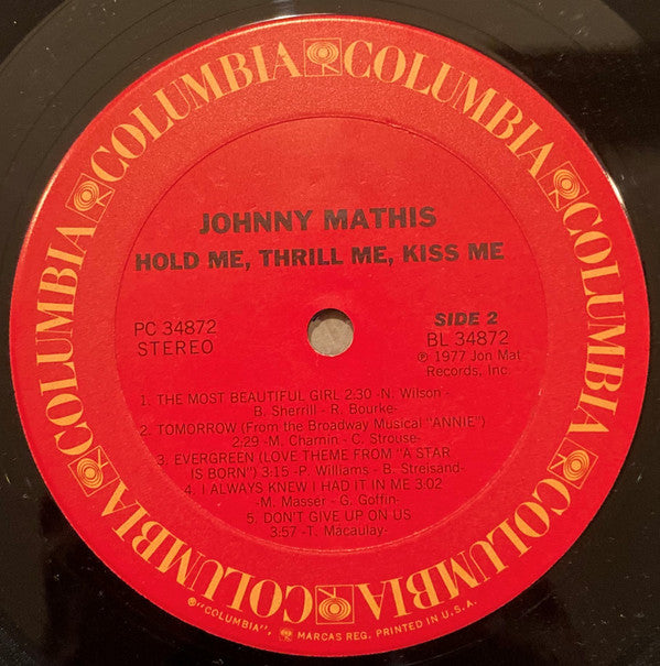 Johnny Mathis - Hold Me, Thrill Me, Kiss Me - LP