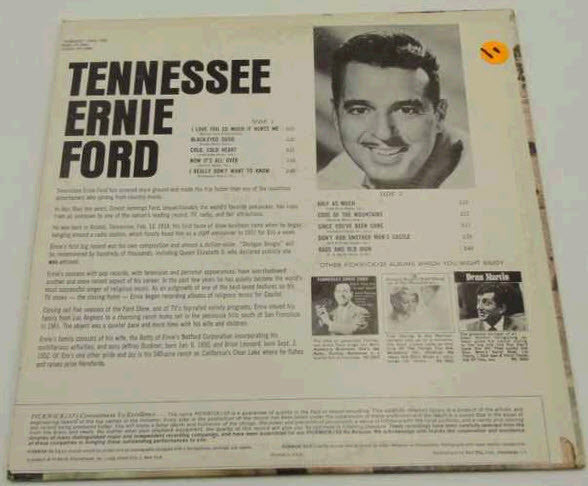 Tennessee Ernie Ford - I Love You So Much It Hurts Me - LP