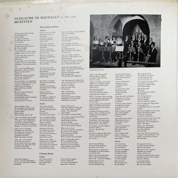 Guillaume de Machaut, Capella Antiqua München, Konrad Ruhland - Messe De Nostre Dame Und Motetten - LP