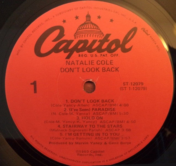Natalie Cole - Don't Look Back - LP