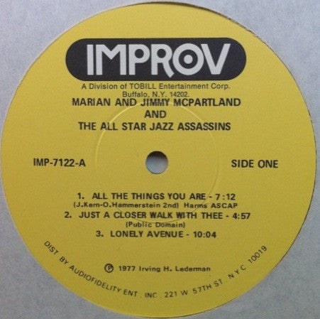 Marion McPartland*, Jimmy McPartland & The All Star Jazz Assassins - !Wanted! - LP