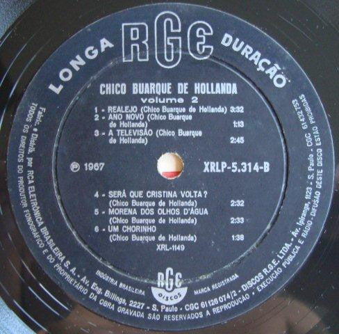 Chico Buarque De Hollanda - Chico Buarque De Hollanda Volume 2 - LP