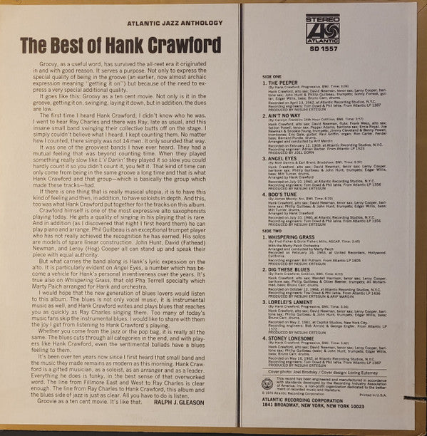 Hank Crawford - The Best Of Hank Crawford - LP