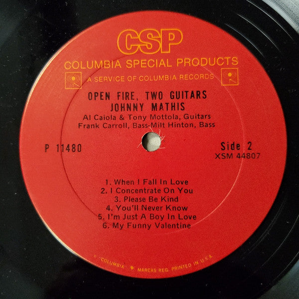 Johnny Mathis - Open Fire, Two Guitars - LP