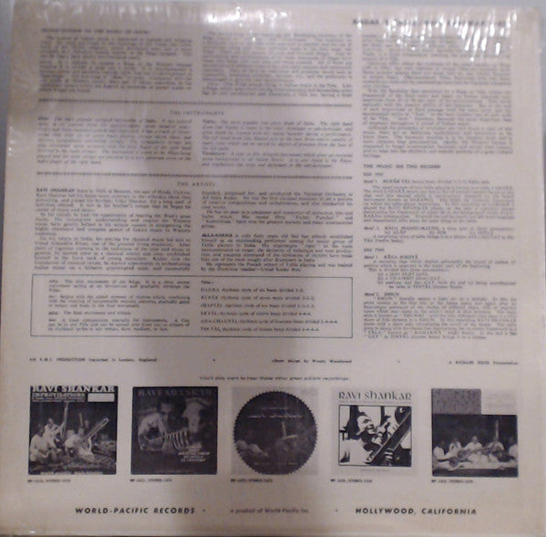 Ravi Shankar, Alla Rakha - Rāgas & Tālas - LP