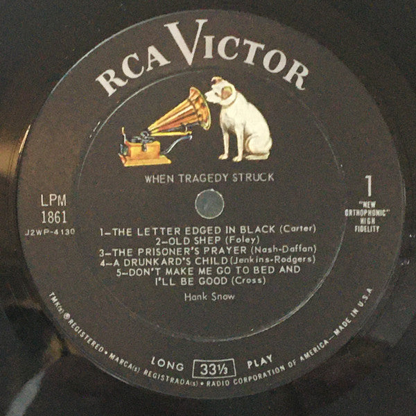 Hank Snow - When Tragedy Struck - LP