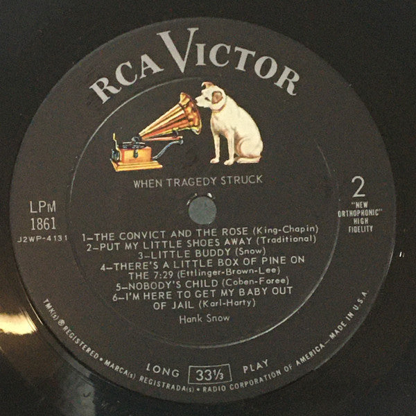 Hank Snow - When Tragedy Struck - LP