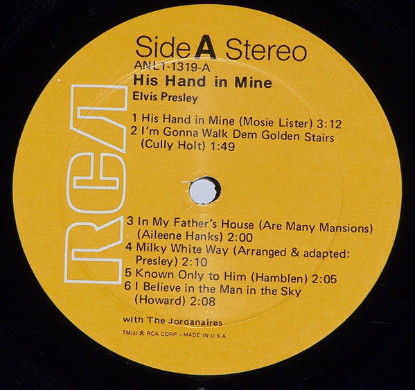 Elvis Presley - His Hand In Mine - LP