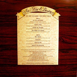 100% Whole Wheat - Ice, Fire & Desire - LP