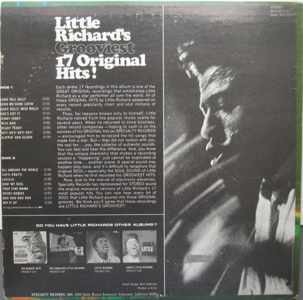 Little Richard - Little Richard's Grooviest 17 Original Hits! - LP